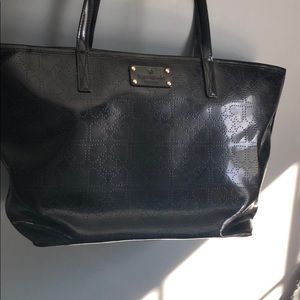 Black Patent Leather Kate Spade Tote